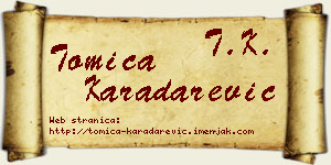 Tomica Karadarević vizit kartica